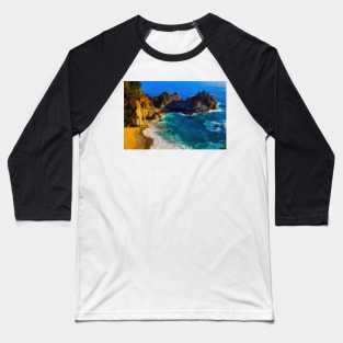 Wonderful Big Sur Waterfall Baseball T-Shirt